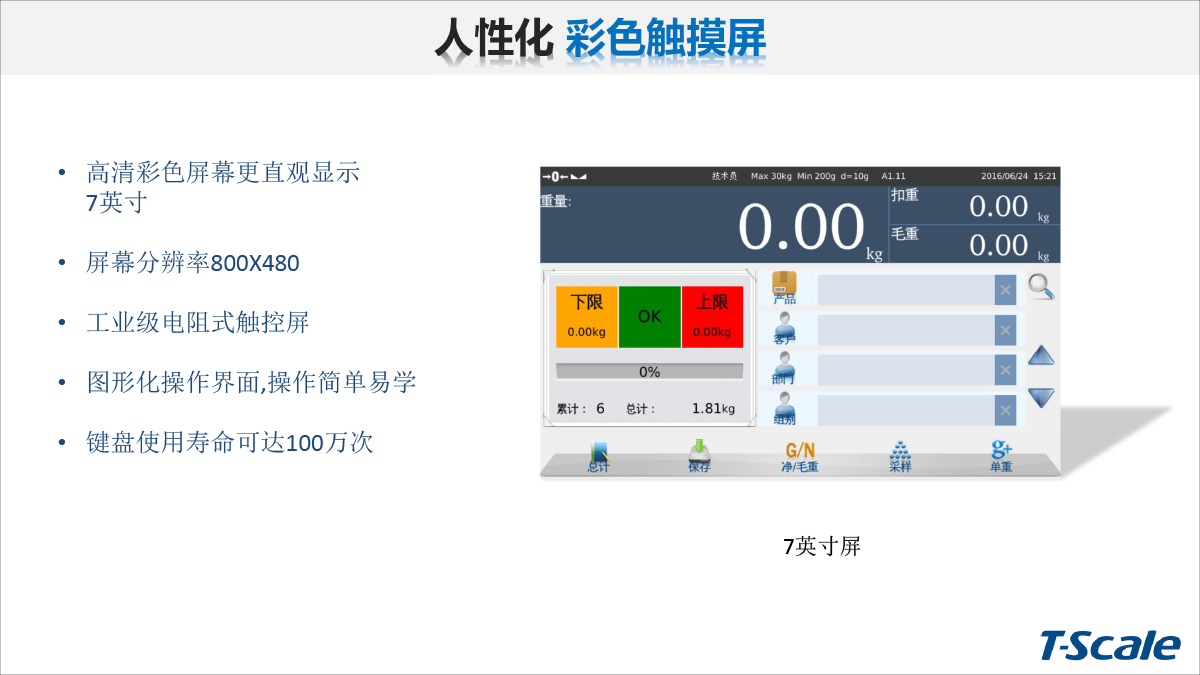 臺(tái)衡 T7-40 打印儀表功能介紹