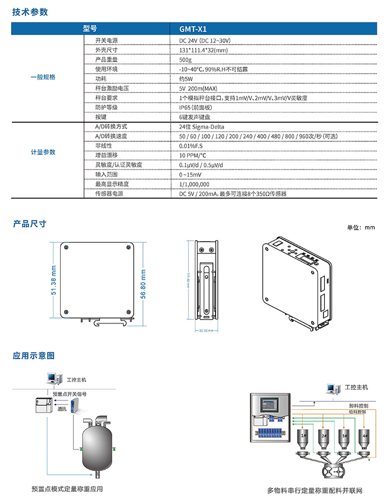 SETP 高精度數(shù)字重量變送器 GMT-X1